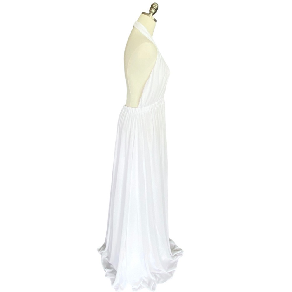 Show Me Your MuMu Luna Halter White Maxi Dress XXL - Picture 2 of 7